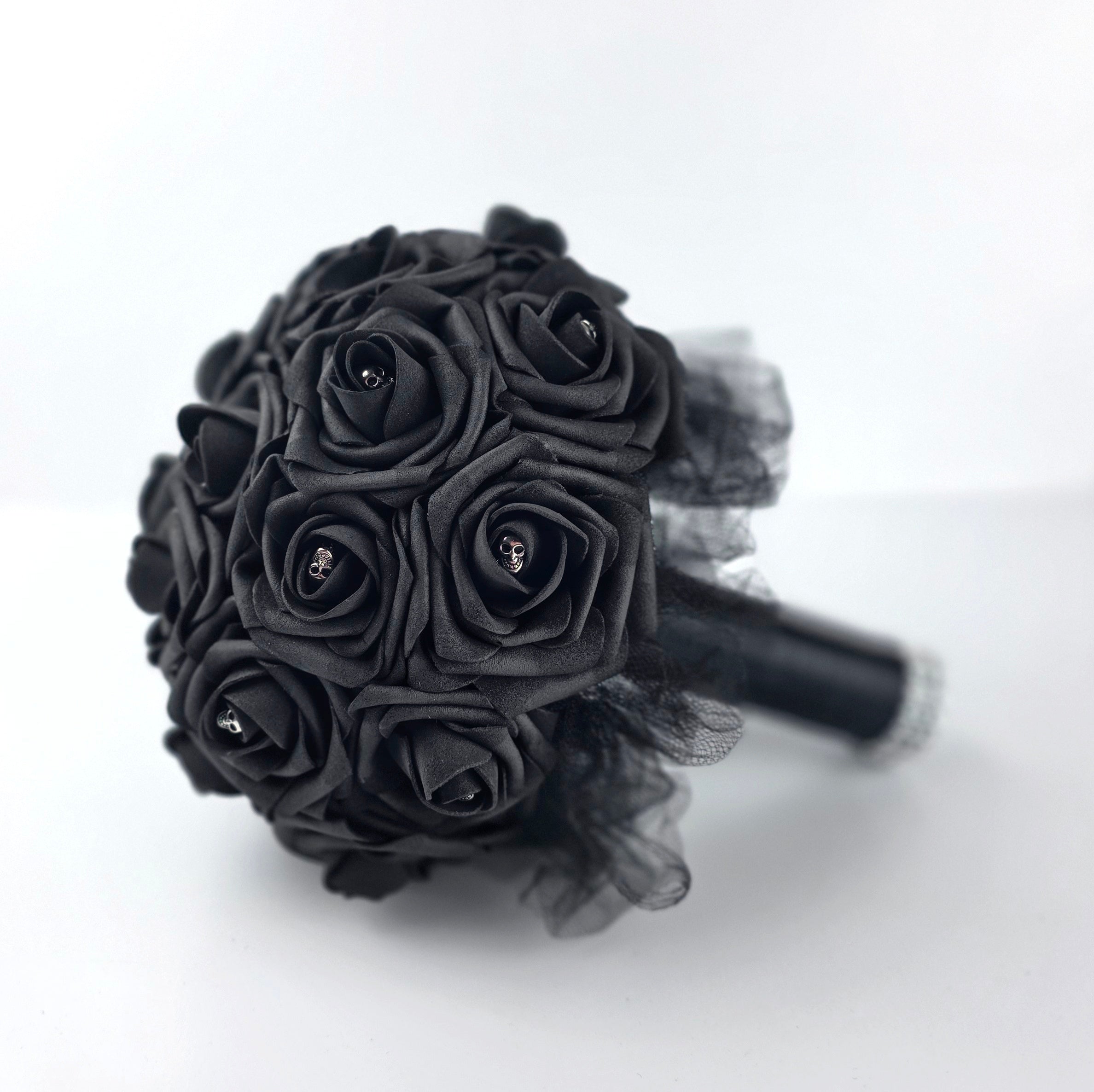 Gothic Skull Black Wedding Bouquet