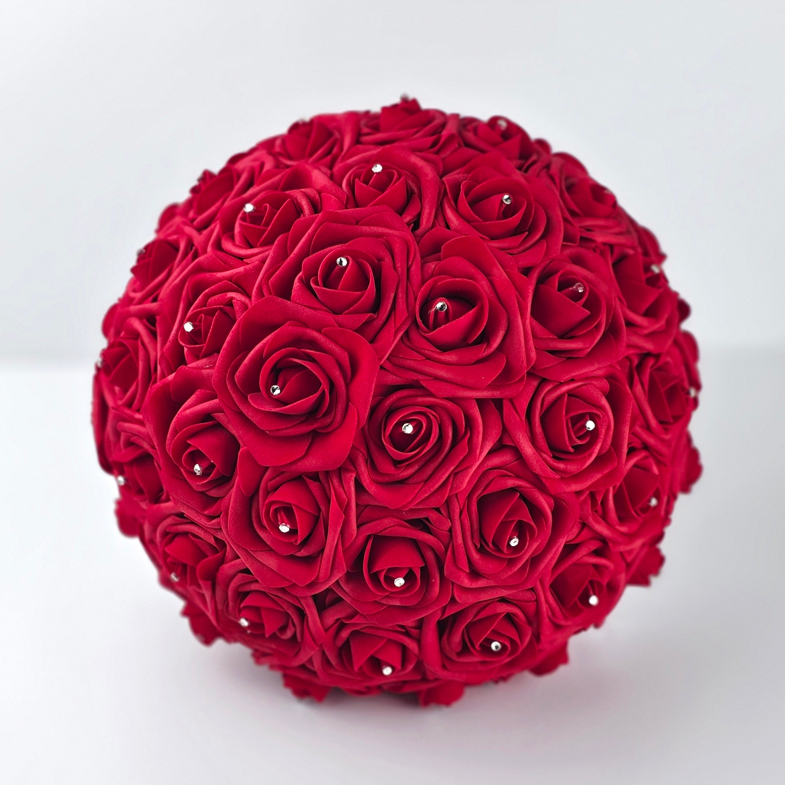 Red and Champagne Gold Wedding Bouquet